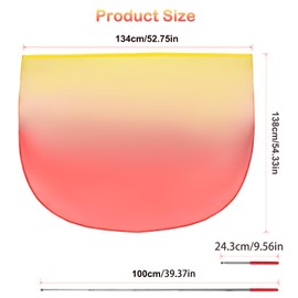 2PCs Worship Flags, 55 X 55in Praise Dance Flags, Worship Flags with Scalable Rod Semicircle Worship Angel Wing Flag for Church Dance Banner