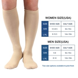 DRESHOW Compression Socks for Men & Women Best Support for Athletic,Running,Flight Travel,Cycling