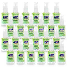 Purell Advanced Hand Sanitizer Naturals with Plant Based Alcohol, Citrus scent, 2 fl oz Travel Size Pump Bottle (Pack of 24) - 9623-24