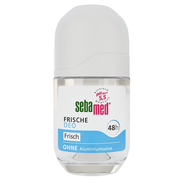 SEBAMED Fresh roll-on deodorant, reliable protection against body odour, 48-hour effect, long-lasting freshness, without aluminium salts, 50 ml