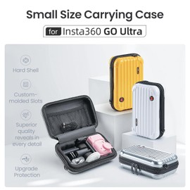 Honbobo Hard Case for Insta360 GO Ultra Carry Case Travel Bag Hard Case Accessories for Insta360 GO Ultra Bundle (White)