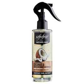 Sof N Free SofN'Free Aceite de Ricino Negro Jamaicano y Aceite de Ricino Everyday Curl Refresh para rizos encrespados revividos, 240 ml