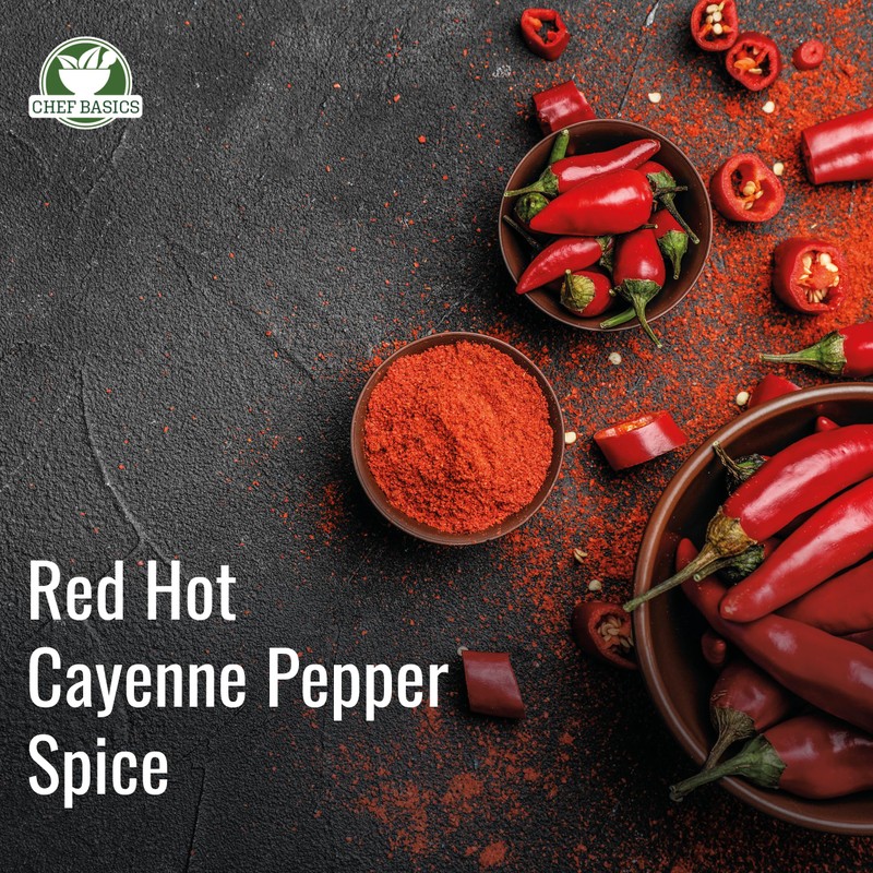 Cayenne Pepper by Chefs Basics, Red Cayenne Pepper Seasoning Powder,