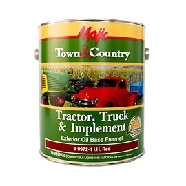 Majic Paints 8-0972-1 Town & Country Tractor, Truck & Implement Oil Base Enamel Paint, 1-Gallon, I.H. Red
