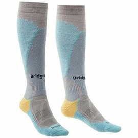 Bridgedale Women's Ski Midweight-Pattern Socks, Lilac/Blue, L