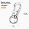 Thfaeyta 4Pcs Swivel Lobster Clasps, Snap Hooks for DIY Keychain