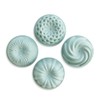 Nordicware 69800 Juego Molde Mini Bundt, Plástico, Menta, 2 Piezas