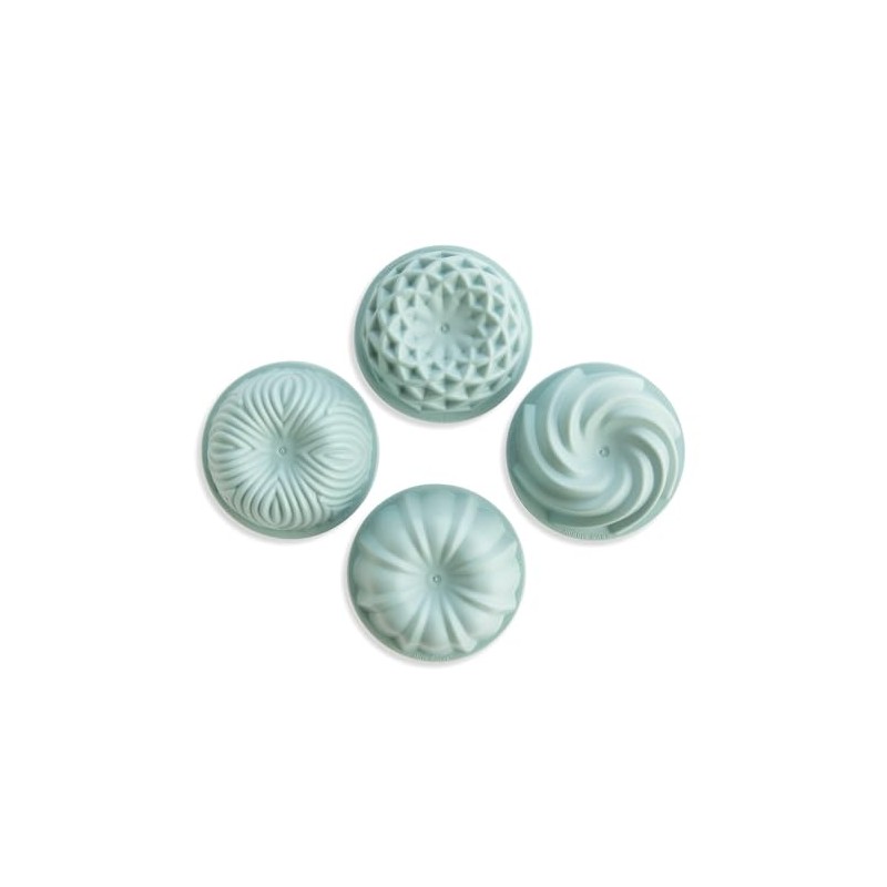 Nordicware 69800 Juego Molde Mini Bundt, Plástico, Menta, 2 Piezas