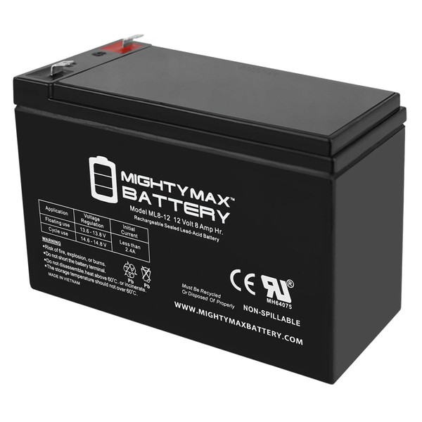 Mighty Max Battery ML8-12 - 12 Volt 8 AH SLA Brand Product