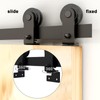 CCJH 6.6FT/79'' Bi-Folding Sliding Barn Door Hardware Kit Heavy Duty