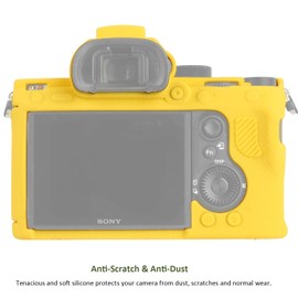 Easy Hood Camera Case for Sony Alpha a7III a7 III a7R III a7RIII ILCE-7RM3 a73 a7R3 a7R Mark III Soft Silicone Rubber Protective Body Housing Case Skin Camera Protector Cover (Yellow)