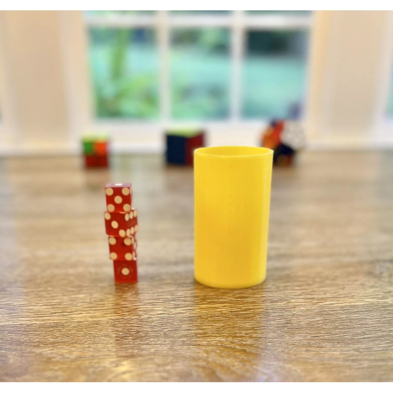 Unbranded Professional Size Dice Stacking Cup 4 Dice Capacity Straight