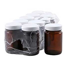 Amber Jar 100g with Lid 10 Pack