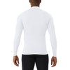 OVIYEGAIN White Mens Turtleneck Long Sleeve Shirts Athletic Workout Base