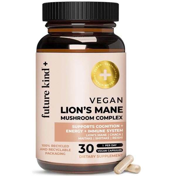 Future Kind Vegan Lion's Mane Mushroom Complex Brain Supplement -