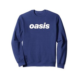 Oasis – White Logo On Navy Sweatshirt