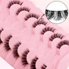 7P-CZ-A06 Clear Band Half Eyelashes, Cat Eye, 15 mm Short