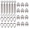 LAUQEE 6-Pcs Turnbuckle Tension Wire Rope with Eye&Hook (M6), 12-Pcs