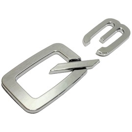 Generic Replacement Q3 Chrome Rear Trunk Emblem Badge Compatible with Q3 Decal Numbers Letters