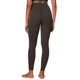 Sunzel Sunlissia Hidden Butt Lifting Scrunch Workout Leggings for Women, Crossover High Waist Yoga Pants with Tummy Control 25" Seal Brown Medium