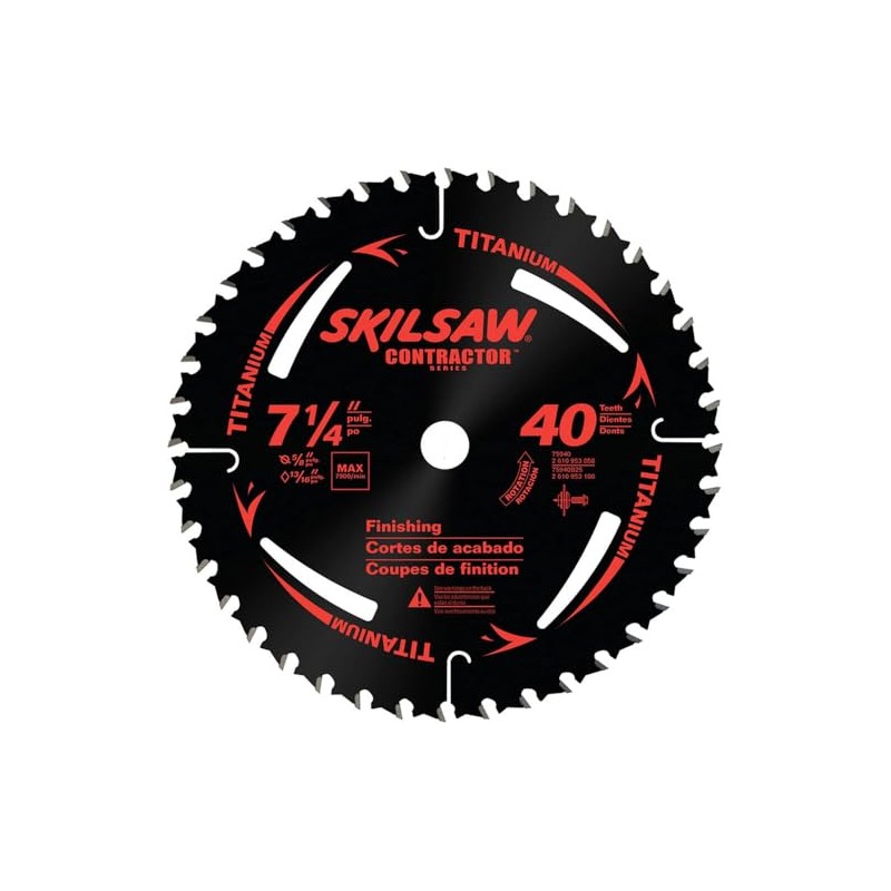 SKIL 75940 Titanium 7-1/4-Inch 40 Tooth ATB Thin Kerf Crosscutting