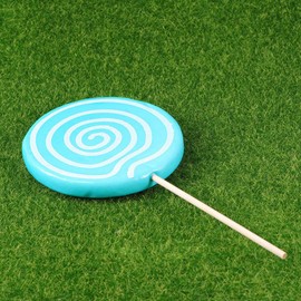 Zerodeko 4 Pcs Lollipop Props Large Candy Ornaments Fake Food Photo Prop Carnival Cosplay Decoration for Wedding Birthday Party Supplies Blue