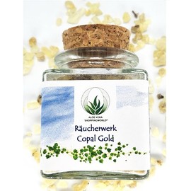 Copal Gold Glass Incense 50 ml - Warm, Resinous, Sweetish Copal Blanco