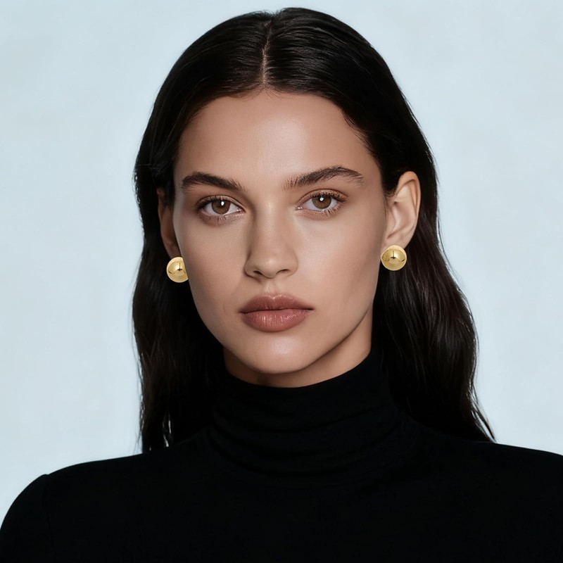 Chunky Gold Hoop Earrings for Women Trendy Chunky Chain Twisted