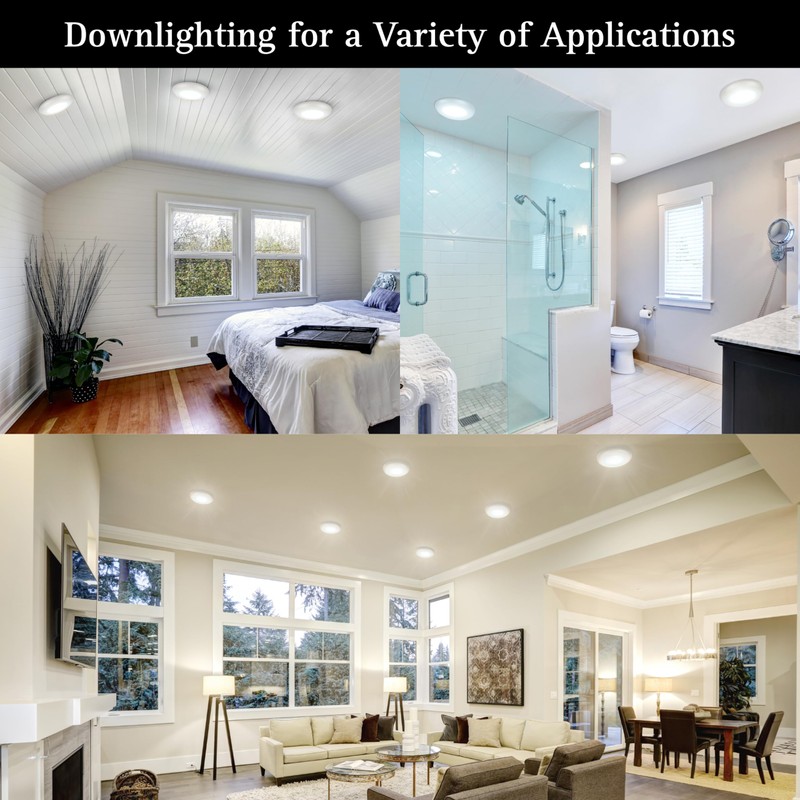 Ultralux 8" LED Flush Mount Ceiling Light – Dimmable, Slim