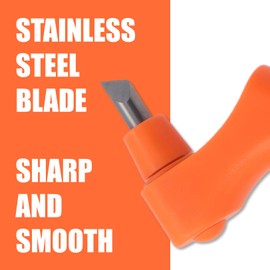 Joyangy Craft Cutting Tools, 360 Degree Rotating Blades Stainless Steel Cutter Pen with 15, 30, 45 Degree Blades for DIY Crafts, Stencils, Scrapbooks-Orange