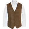 Gioberti Men's 5 Button Faux Suede Vest, Coffee, 2X-Large