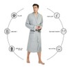 U2SKIIN Mens 100% Cotton Robe Lightweight Knit Bathrobe(Grey, 2XL/3XL)