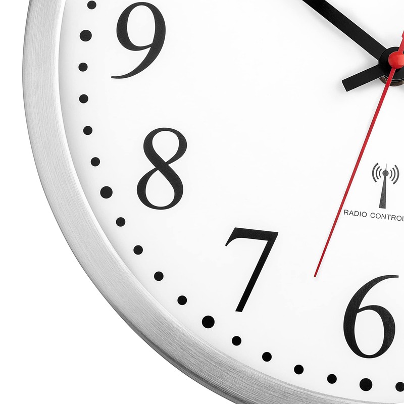Foxtop Wireless Wall Clock Silent Analogue Non-Ticking 25 cm Easy