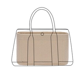 Lckaey tote bag organizer for hermes garden party 30 Handbag Felt insert organizer Y085Khaki-M