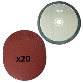 21 x TopsTools UNKA21SKC Full Round Sanding Kit Compatible with Bosch Fein (Non-StarLock) Makita Milwaukee Einhell Ergotools Hitachi Parkside Ryobi Worx Workzone Multitool Multi Tool Accessories