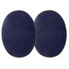 -2 Sew-on Large Natural Suede Leather Elbow Patches Size 4.75