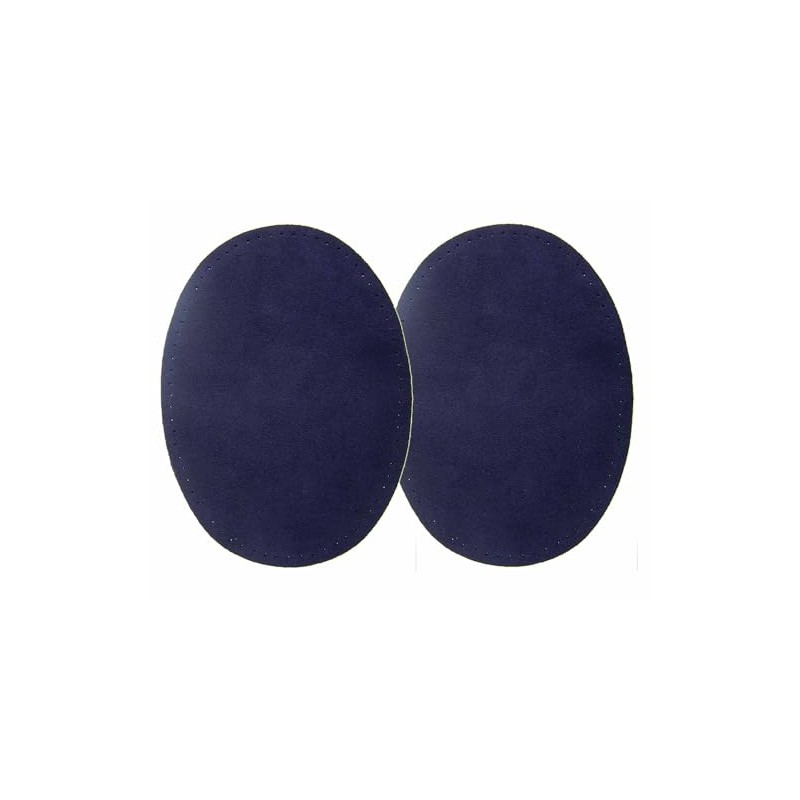 -2 Sew-on Large Natural Suede Leather Elbow Patches Size 4.75