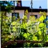 WOONEKY 6Pcs Feeder for Garden Hanging Outdoor Bird Feeding Container