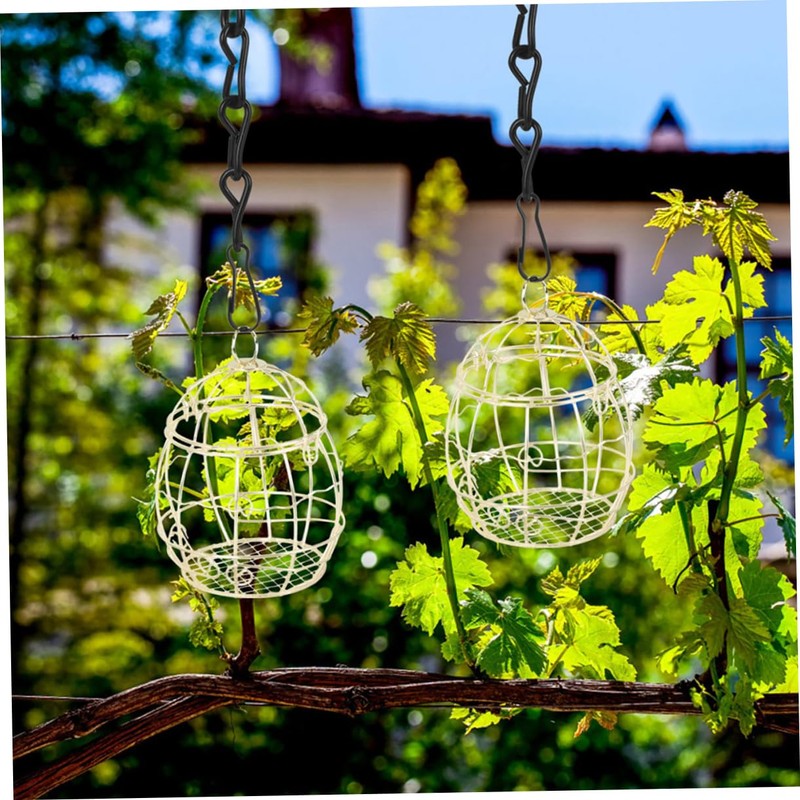 WOONEKY 6Pcs Feeder for Garden Hanging Outdoor Bird Feeding Container