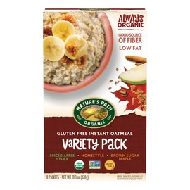 Nature's Path Organic Variety Pack Oatmeal, 11.3 oz (Pack of 6), Gluten Free, Non-GMO