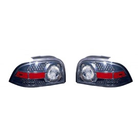 For Ford Mustang 1996-1998 Tail Light LED Chrome Finish Pair Driver and Passenger Side FO2811174