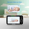 HelloBaby 5’’ Baby Monitor with 26-Hour Battery, 2 Cameras Pan-Tilt-Zoom,