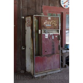 Photo - Old Coca-cola Machine at a Gas Station in Historic Stockton, Alabama- Fine Art Photo Reporduction 16in x 24in