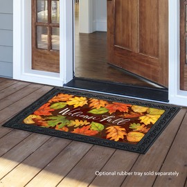 Briarwood Lane Leaf Toss Fall Doormat Colored Leaves Indoor Outdoor 30" x 18"