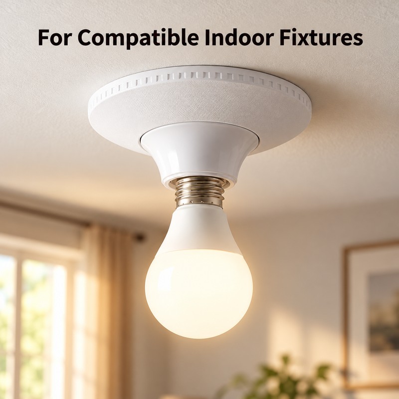 2-Pack E26/E27 Lamp Bulb Holders for Indoor Lighting – White