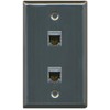 RiteAV CAT 6A Shielded 2 Port Wall Plate Single Gang