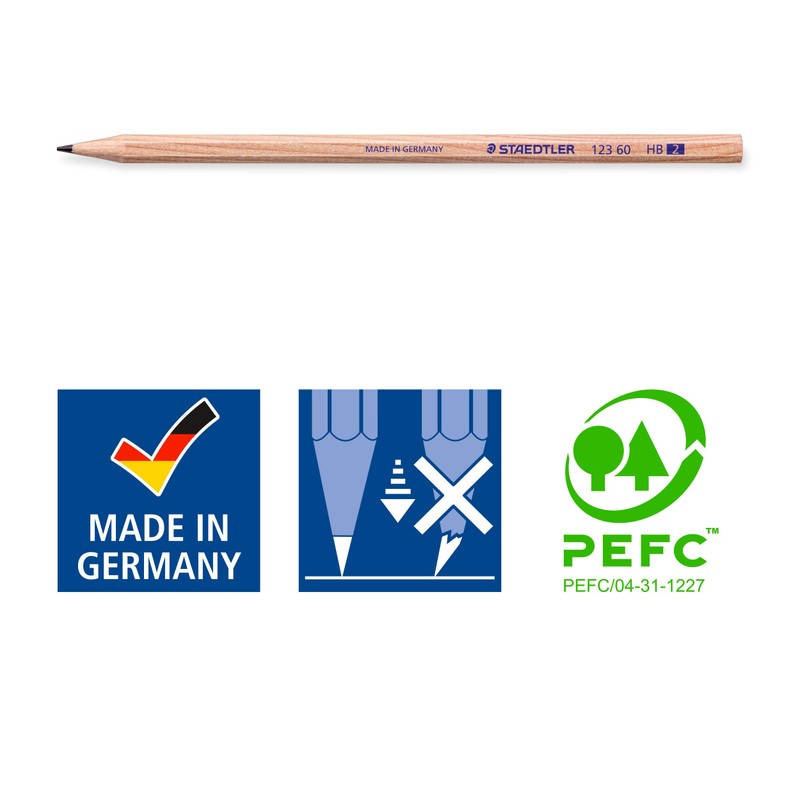 Staedtler Natural pencils, wood from PEFC certified, sustainably managed forests,
