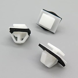 VVO Fasteners- White Plastic Side Body Moulding Strip Trim Clips for Hyundai Santa Fe, Tucson, (Pack of 10)