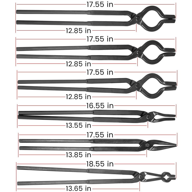 Beginner Blacksmith Tongs Knife Making Tong Set Bladesmith Forge Tong