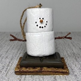 Unbranded The Original Smores Chocolate Graham Cracker Christmas Holiday Snowman Ornament